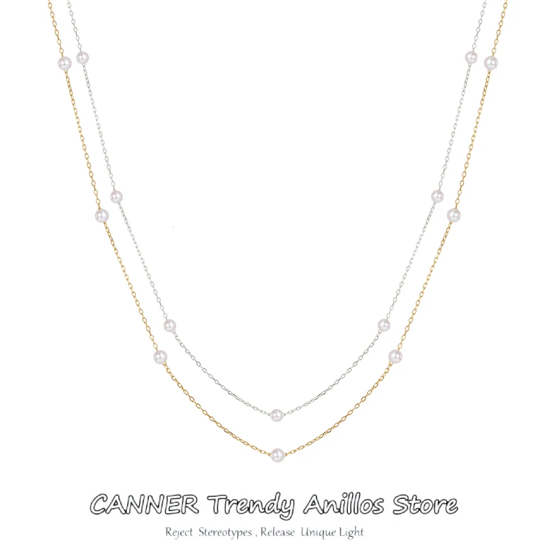 CANNER Real 925 Sterling Silver Beads Women's Neck Chain Kpop Pearl Choker Necklace Chocker Jewelry Pendant Necklaces Collars
CANNER Real 925 Sterling Silver Beads Women's Neck Chain Kpop Pearl Choker Necklace Chocker Jewelry Pendant Necklaces Collars