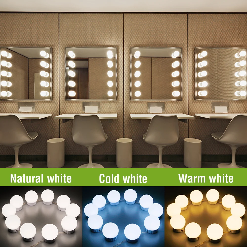 LED Makeup Mirror Light 3 Colors Touch Dimmable Dressing Table Lamp USB DC5V Bathroom Mirror Cloakroom Decoration 2/6/10/14 Bulb
LED Makeup Mirror Light 3 Colors Touch Dimmable Dressing Table Lamp USB DC5V Bathroom Mirror Cloakroom Decoration 2/6/10/14 Bulb