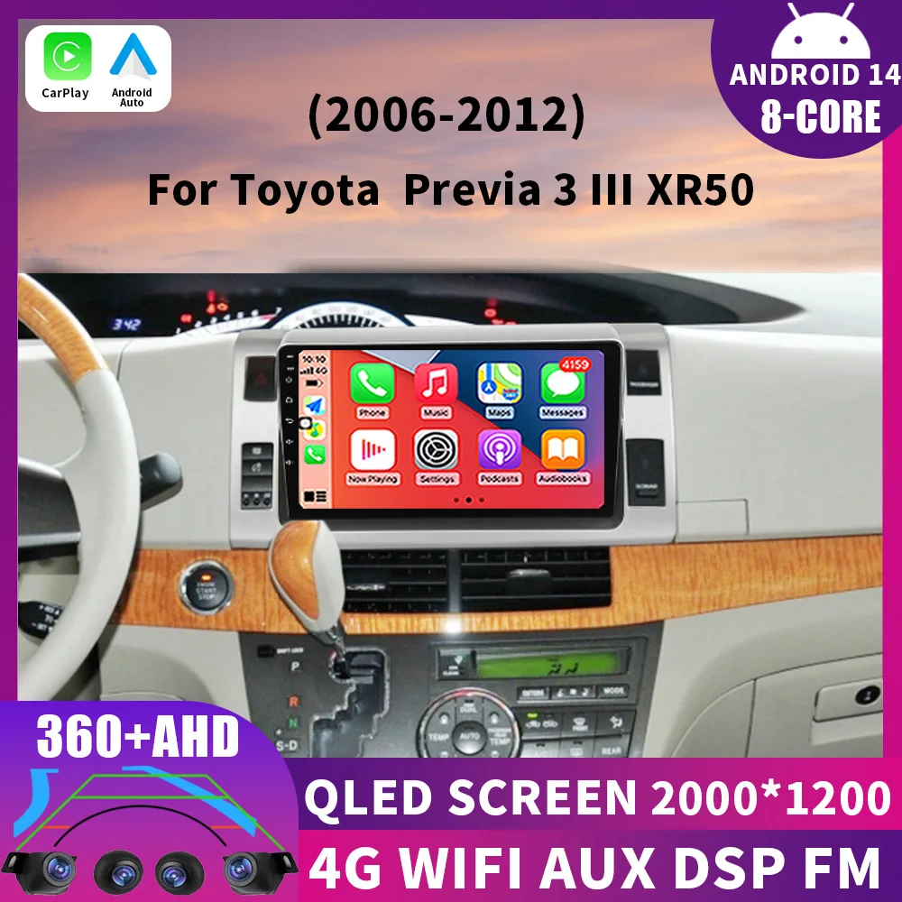 Android 14 Carplay Auto Car Radio For Toyota Previa 3 III XR50 Estima 2006 - 2012 Navigation GPS Multimedia Player Stereo video
Android 14 Carplay Auto Car Radio For Toyota Previa 3 III XR50 Estima 2006 - 2012 Navigation GPS Multimedia Player Stereo video