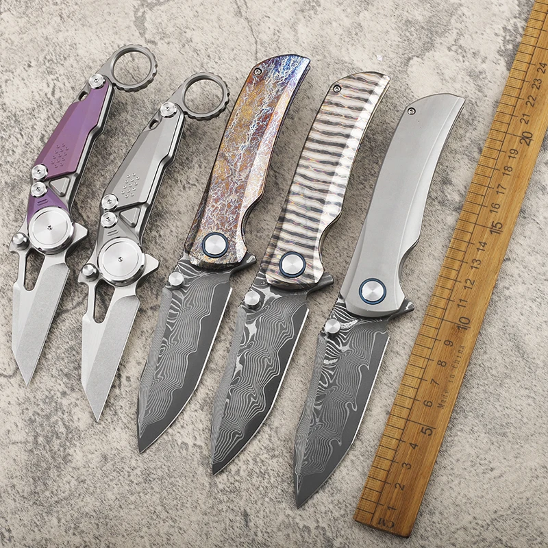 New Damascus steel and M390 steel sheet household titanium alloy handle wilderness survival self-defense EDC folding knife
New Damascus steel and M390 steel sheet household titanium alloy handle wilderness survival self-defense EDC folding knife