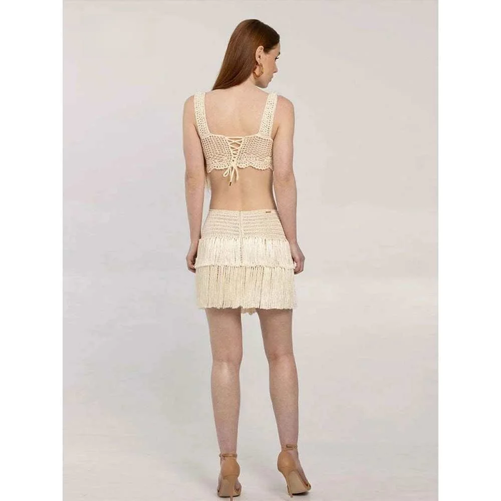 Women's Hollow out Suspender Short Skirt Set Lace Trim Halter Neck Dress Three Piece Suit Casual Sportswear Polyester Fiber
Women's Hollow out Suspender Short Skirt Set Lace Trim Halter Neck Dress Three Piece Suit Casual Sportswear Polyester Fiber