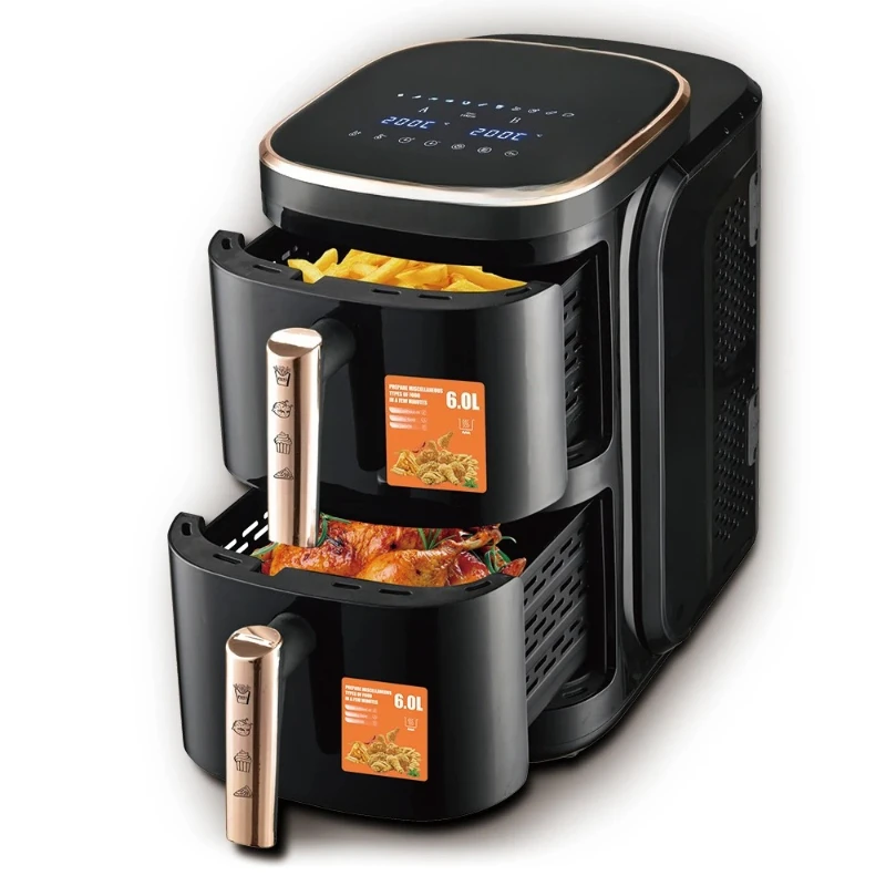 Multifunctional Healthy Oil-Free Double Basket Digital Air Fryer Oven Electric Smart Air Fryer
Multifunctional Healthy Oil-Free Double Basket Digital Air Fryer Oven Electric Smart Air Fryer