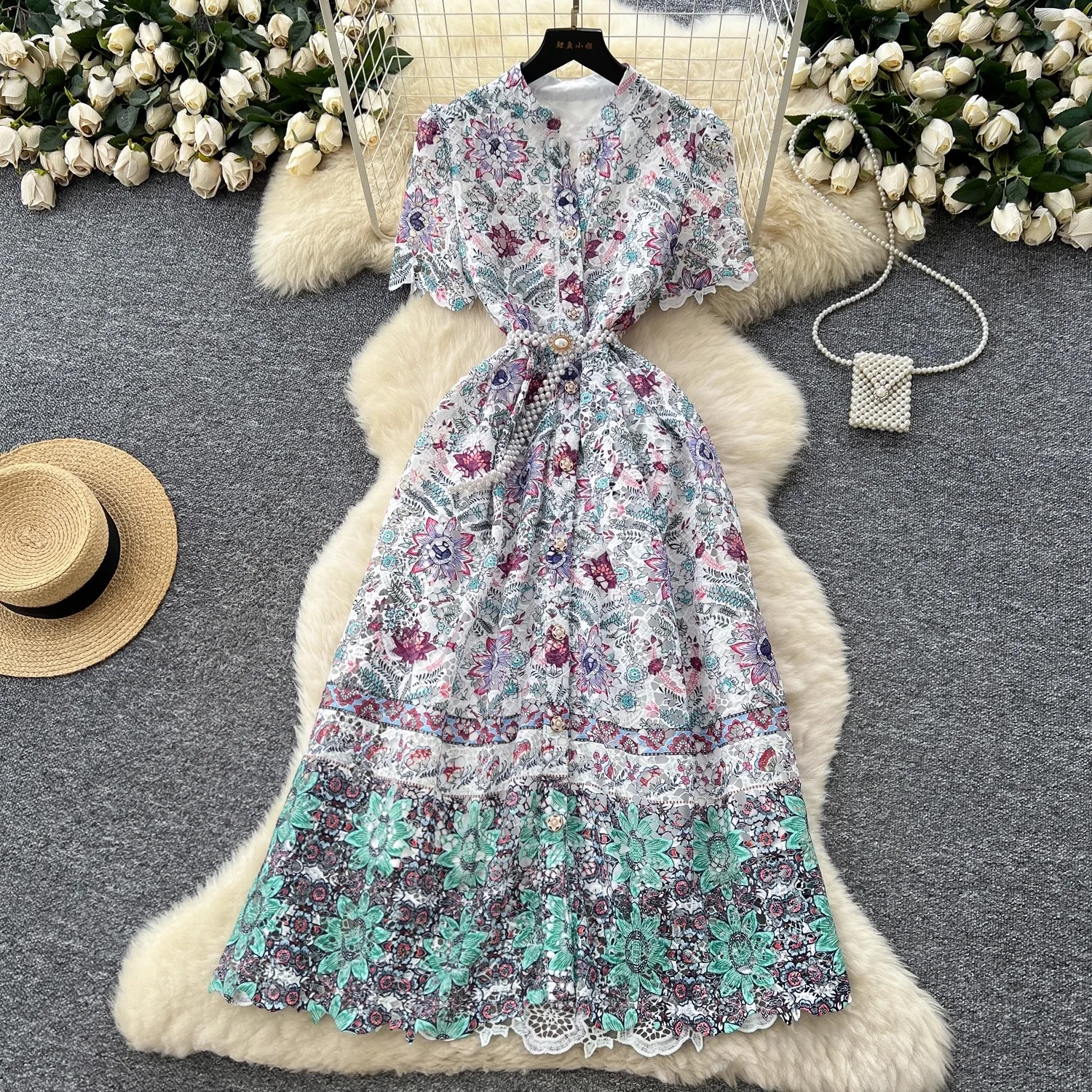 Elegant Hollow Hook Lace Crochet Prom Party Club Wedding Dress Women Short Sleeve Crystal Beads Slim BeltA-Line Mid Long Dress
Elegant Hollow Hook Lace Crochet Prom Party Club Wedding Dress Women Short Sleeve Crystal Beads Slim BeltA-Line Mid Long Dress