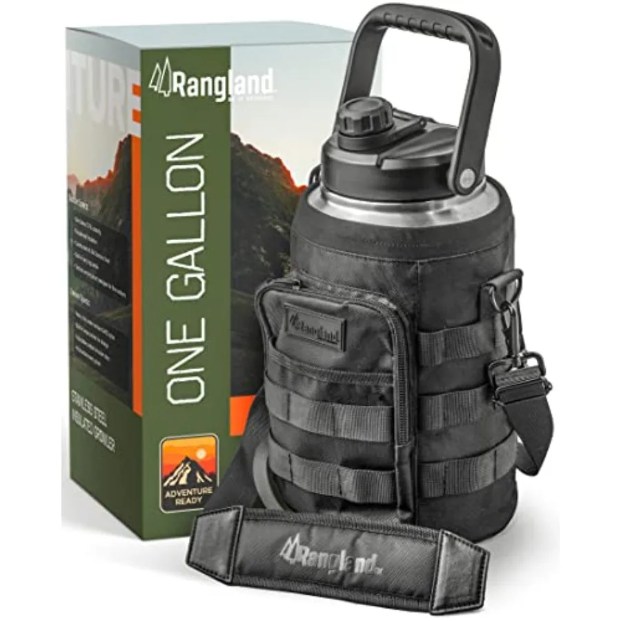 Insulated 1 Gallon Water Bottle with Sleeve - Stainless Steel Wide Mouth Growler with Tactical Carrying Bag - Insulation for Ho
Insulated 1 Gallon Water Bottle with Sleeve - Stainless Steel Wide Mouth Growler with Tactical Carrying Bag - Insulation for Ho