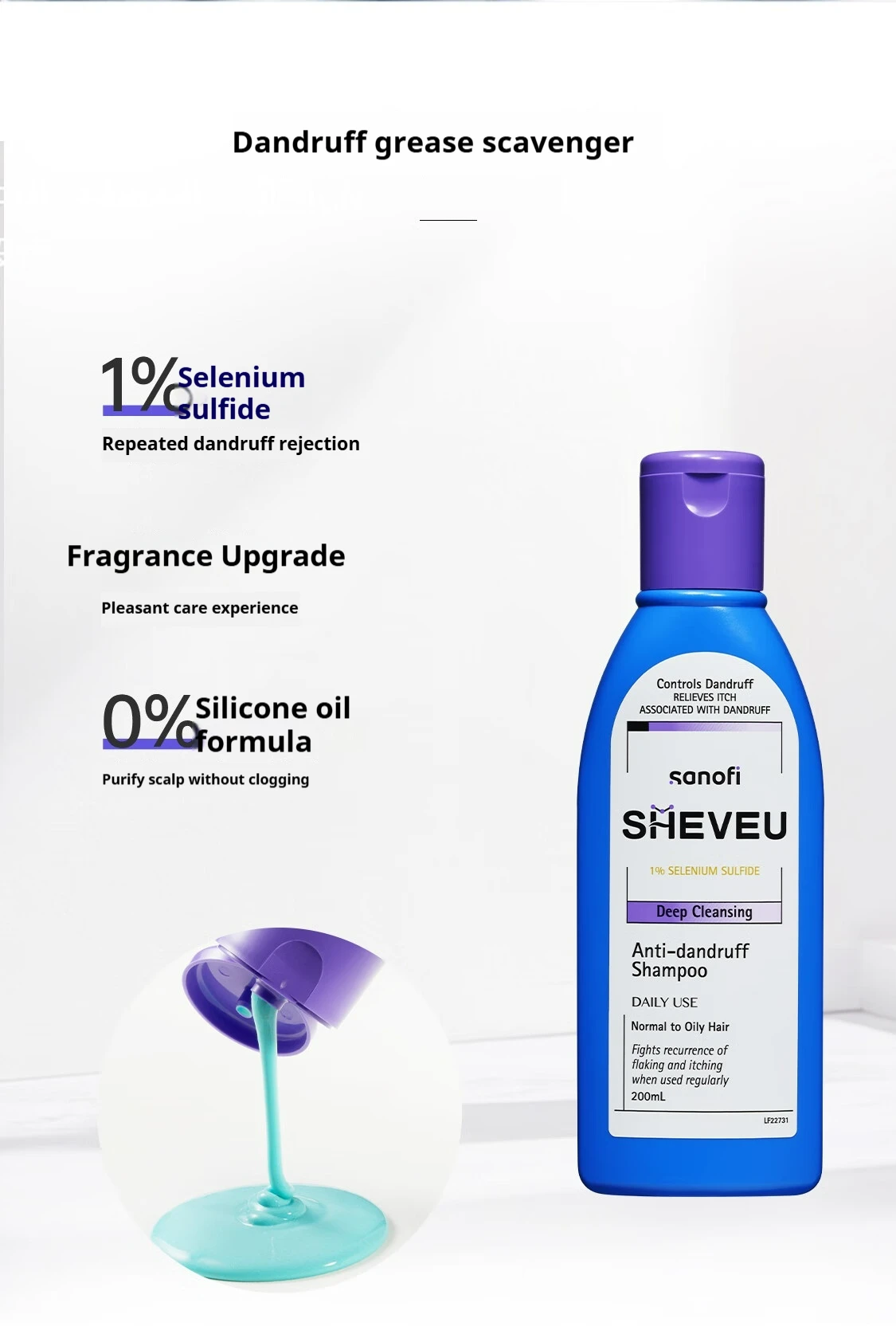 SHEVEU Selenium Sulfide Shampoo - Silicone-Free, Anti-Dandruff & Itch Relief, Oil Control & Volumizing - Unisex
SHEVEU Selenium Sulfide Shampoo - Silicone-Free, Anti-Dandruff & Itch Relief, Oil Control & Volumizing - Unisex