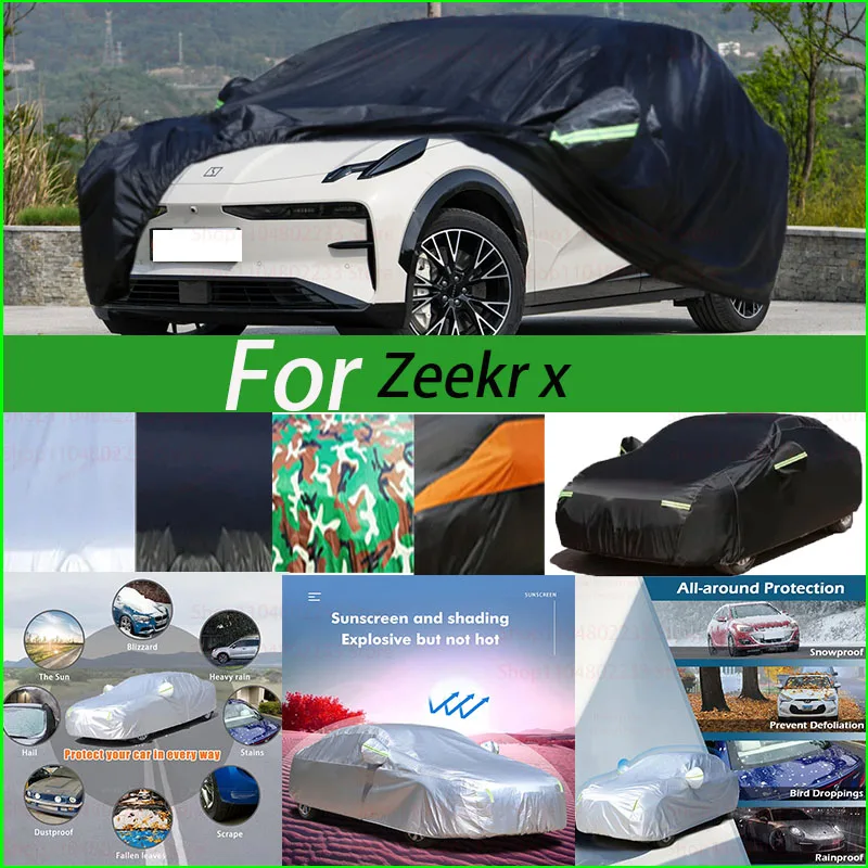 Black and Silver Universal Car Cover Waterproof Dustproof Outdoor Protection Full Rain Snow UV Protective for Zeekr X
Black and Silver Universal Car Cover Waterproof Dustproof Outdoor Protection Full Rain Snow UV Protective for Zeekr X