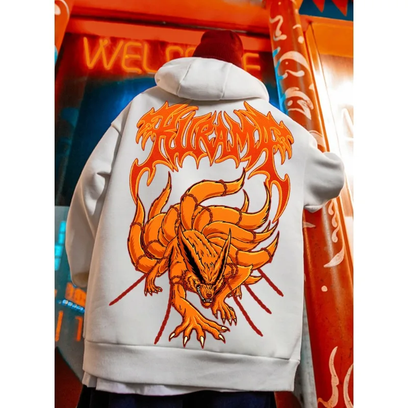 Толстовка с капюшоном Naruto Nine Kyuubi для мужчин и женщин, толстовка с принтом аниме, унисекс, повседневная уличная одежда, осенне-зимний пуловер   Топы с длинными рукавами 
Толстовка с капюшоном Naruto Nine Kyuubi для мужчин и женщин, толстовка с принтом аниме, унисекс, повседневная уличная одежда, осенне-зимний пуловер   Топы с длинными рукавами