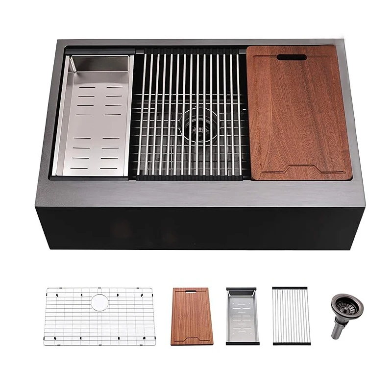 Sink,Workstation Apron Stainless Steel Pedestal Kitchen Sink Single Bowl Top Mount All In One Kitchen Sink
Sink,Workstation Apron Stainless Steel Pedestal Kitchen Sink Single Bowl Top Mount All In One Kitchen Sink