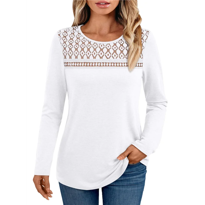 【Party-Decoration】Womens Long Sleeve Tops Dressy Casual Blouses Business Lace T-Shirts Fall Fashion 2025 Outfits 
【Party-Decoration】Womens Long Sleeve Tops Dressy Casual Blouses Business Lace T-Shirts Fall Fashion 2025 Outfits