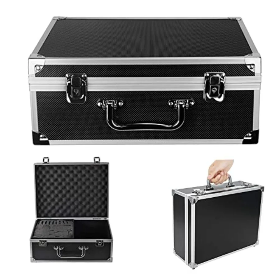Black Tattoo Makeup Carry Case - 12.6" x 9.5" x 5.1" Double Lock Key Aluminum Storage with Sponge
Black Tattoo Makeup Carry Case - 12.6" x 9.5" x 5.1" Double Lock Key Aluminum Storage with Sponge