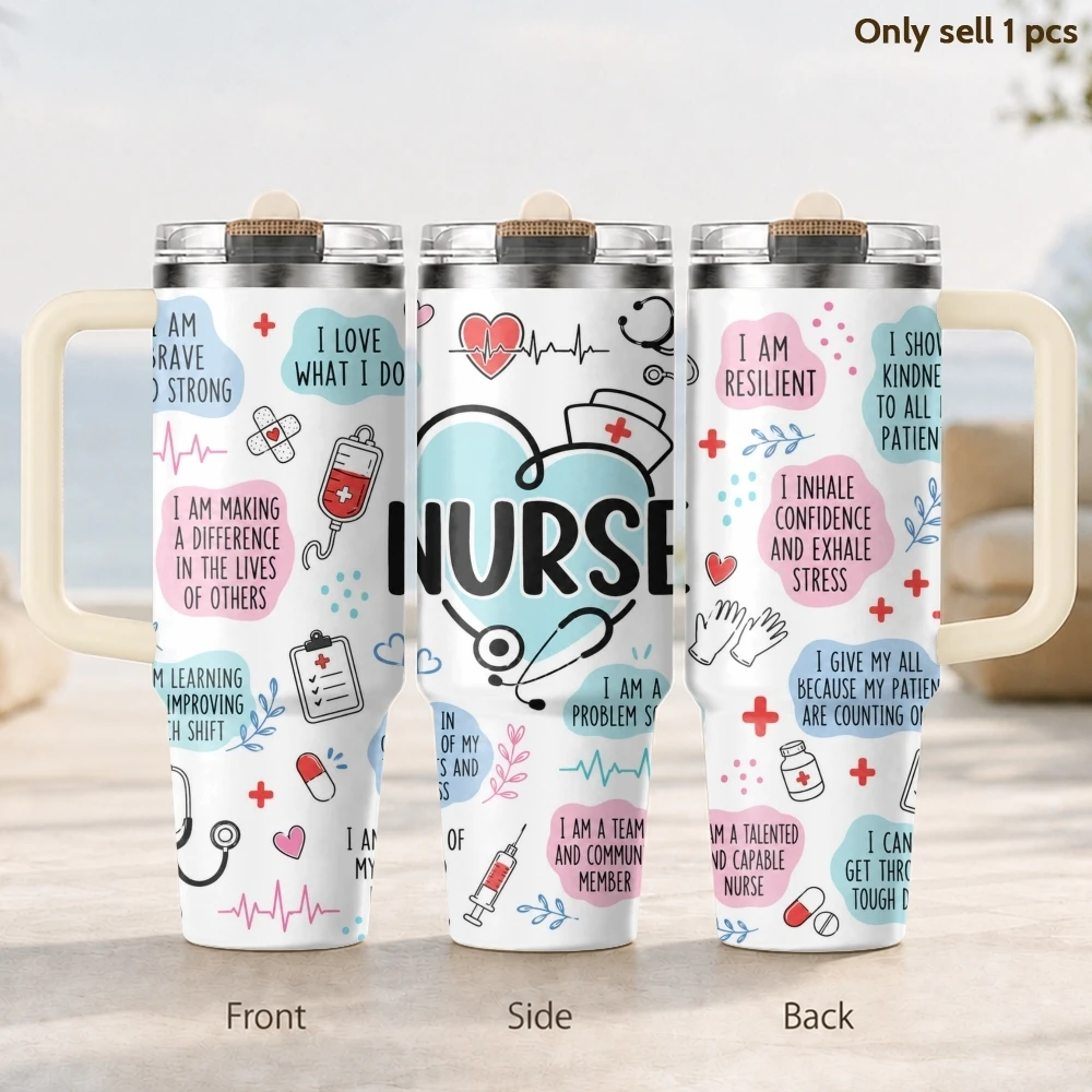 Healthcare Nurse Quotes Vacuum Flasks 40oz 3rd Gen Vacuum Insulated Stainless Steel Tumbler Cup with Handle Straw Lid for Gifts
Healthcare Nurse Quotes Vacuum Flasks 40oz 3rd Gen Vacuum Insulated Stainless Steel Tumbler Cup with Handle Straw Lid for Gifts