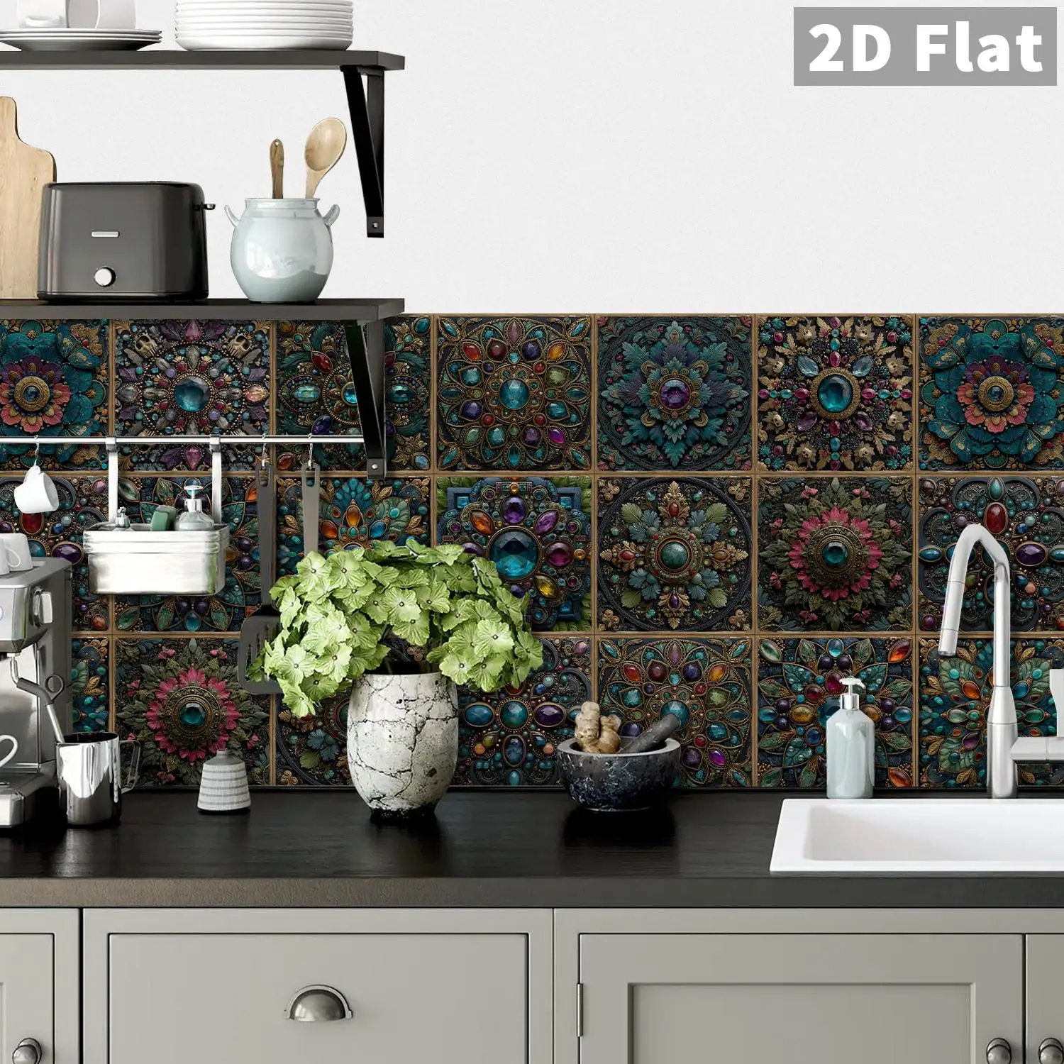 Vintage gemstone art ceramic tile stickers for bathroom, kitchen, living room, light luxury theme space decoration stickers
Vintage gemstone art ceramic tile stickers for bathroom, kitchen, living room, light luxury theme space decoration stickers