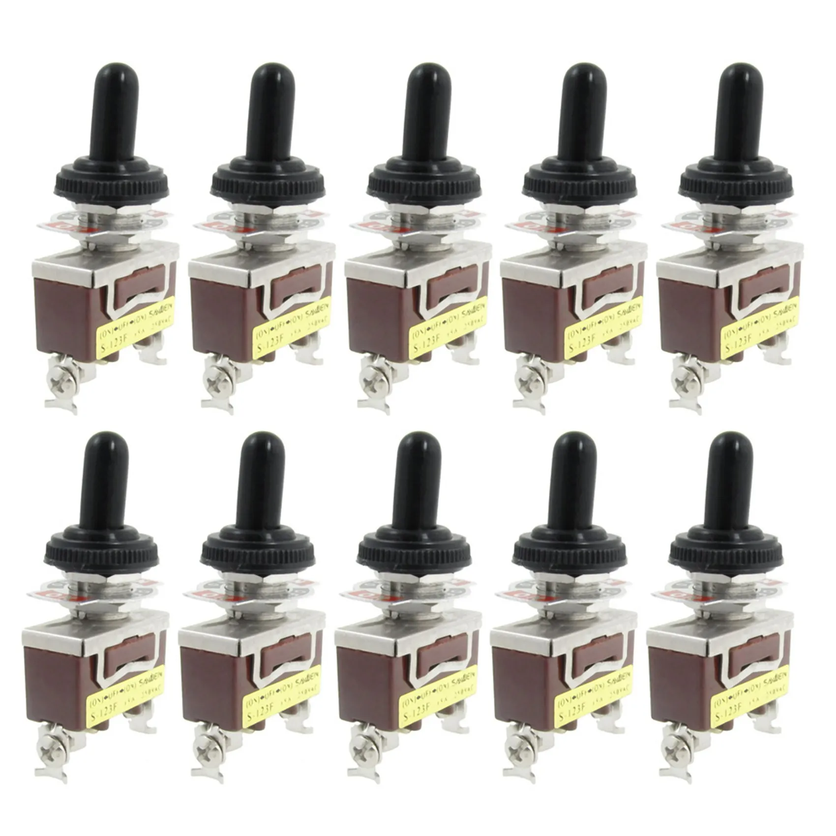 10X AC 250V 15A Momentary SPDT Toggle Switch With Waterproof Boot
10X AC 250V 15A Momentary SPDT Toggle Switch With Waterproof Boot