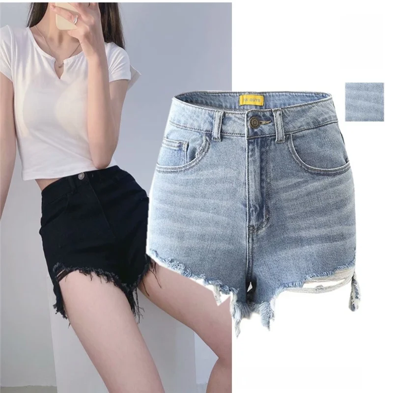Spring Summer New Women's High Waist Tummy Control Slimming Denim Shorts Frayed Hem Trendy Hot Pants High Waist Short Shorts
Spring Summer New Women's High Waist Tummy Control Slimming Denim Shorts Frayed Hem Trendy Hot Pants High Waist Short Shorts