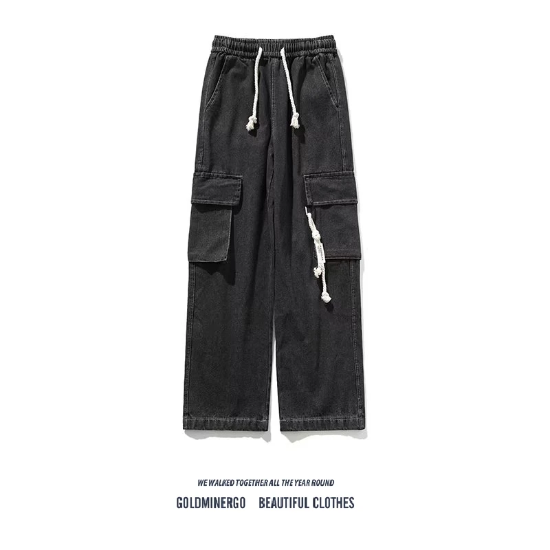 Ретро-джинсы в японском стиле для мужчин: модные, свободные, прямые, с широкими штанинами, на шнурке, повседневные, весна-осень, в пол, с большими карманами
Ретро-джинсы в японском стиле для мужчин: модные, свободные, прямые, с широкими штанинами, на шнурке, повседневные, весна-осень, в пол, с большими карманами