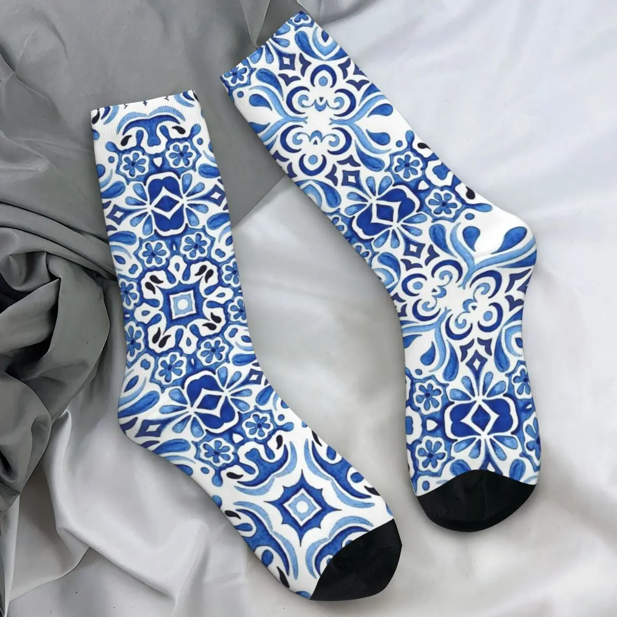Blue Ornate Floral Mediterranean Sicilian Tile Stockings Couple Geometric Abstract Socks Gothic Socks Winter Non-Slip Socks Gift
Blue Ornate Floral Mediterranean Sicilian Tile Stockings Couple Geometric Abstract Socks Gothic Socks Winter Non-Slip Socks Gift