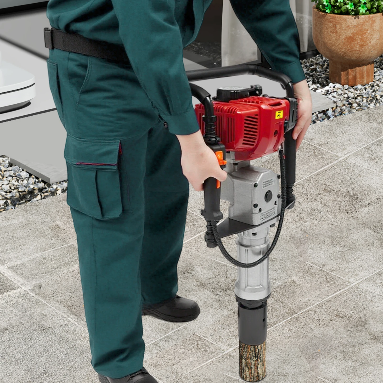 52CC 2-Stroke Post Hole Digger,1900W Gas Earth Auger for 55-70mm Auger Bit,Fence Post Hole Digger for Farm,Garden,Construction
52CC 2-Stroke Post Hole Digger,1900W Gas Earth Auger for 55-70mm Auger Bit,Fence Post Hole Digger for Farm,Garden,Construction