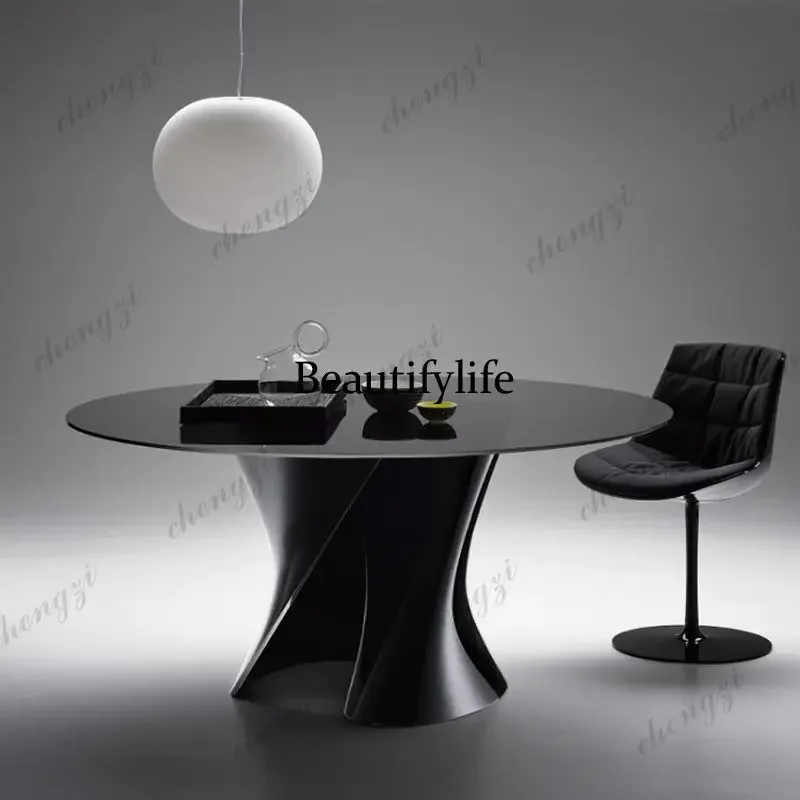 New arrive Italian fiberglass special-shaped table round dining table marble sales department model room designer S shape
New arrive Italian fiberglass special-shaped table round dining table marble sales department model room designer S shape