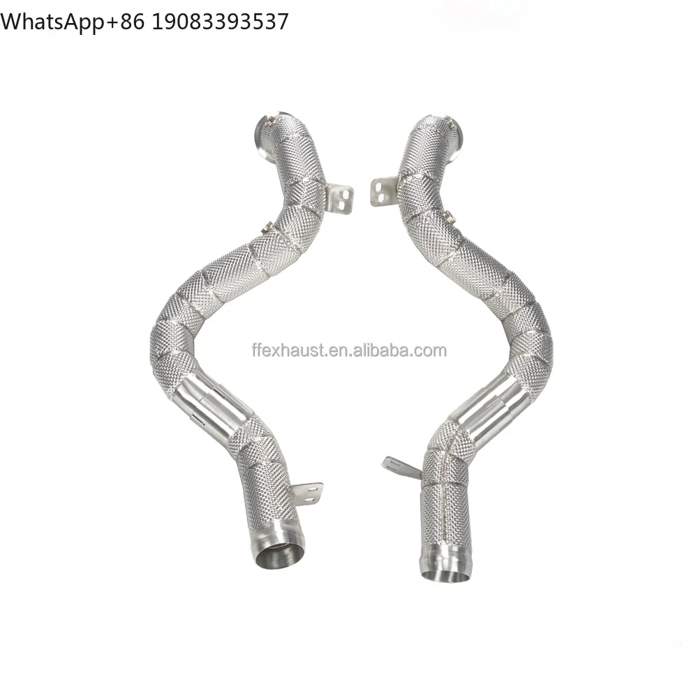 High Performance Stainless Steel Exhaust Downpipe for Mercedes Benz AMG S63 M177 W222 4.0L 2019+ with Heat Shield
High Performance Stainless Steel Exhaust Downpipe for Mercedes Benz AMG S63 M177 W222 4.0L 2019+ with Heat Shield