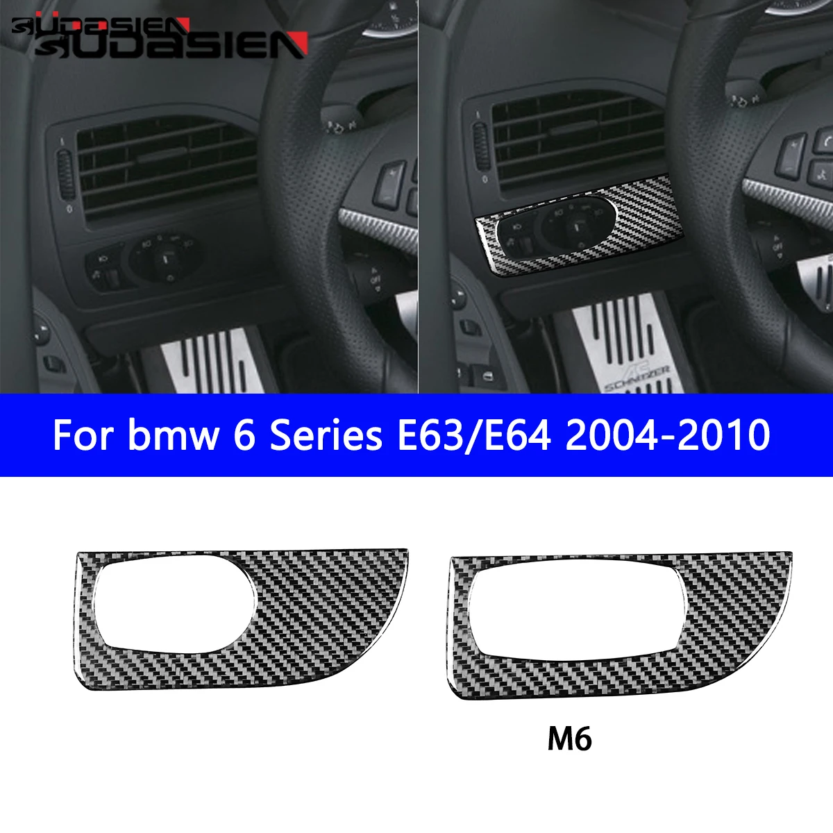 Suitable for BMW 6 Series E63 E64 2004-2010 Car Headlight Switch Control Panel Decoration Sticker Carbon Fiber Accessories.
Suitable for BMW 6 Series E63 E64 2004-2010 Car Headlight Switch Control Panel Decoration Sticker Carbon Fiber Accessories.