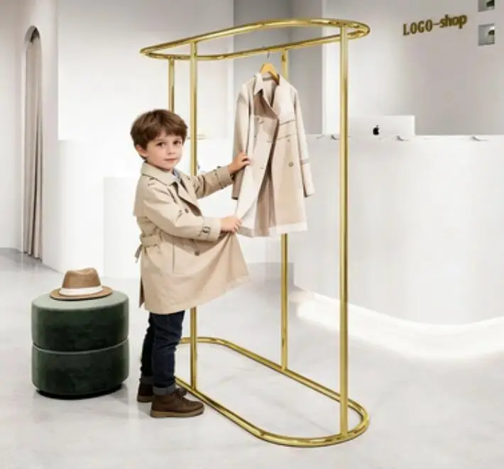 Stainless Steel Titanium Women's Clothing Store Display Shelves Island Hanging Rack Dedicated Retail Shop Organizer
Stainless Steel Titanium Women's Clothing Store Display Shelves Island Hanging Rack Dedicated Retail Shop Organizer