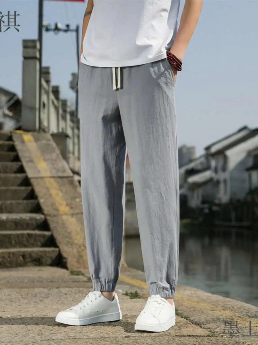 Men's Casual Cotton Linen Trousers Spring Summer Loose Straight Leg Harlan Pants Fashionable Comfortable mid Waist Long Trousers
Men's Casual Cotton Linen Trousers Spring Summer Loose Straight Leg Harlan Pants Fashionable Comfortable mid Waist Long Trousers