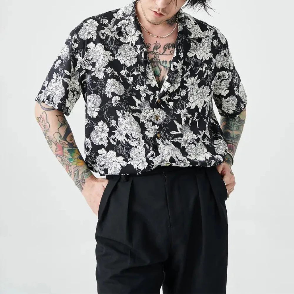 New Summer Original Hawaii Vacation Short-sleeved Shirt Men Korean Black White Printed Tee Shirt Tops Man Casual Clothing Blouse
New Summer Original Hawaii Vacation Short-sleeved Shirt Men Korean Black White Printed Tee Shirt Tops Man Casual Clothing Blouse