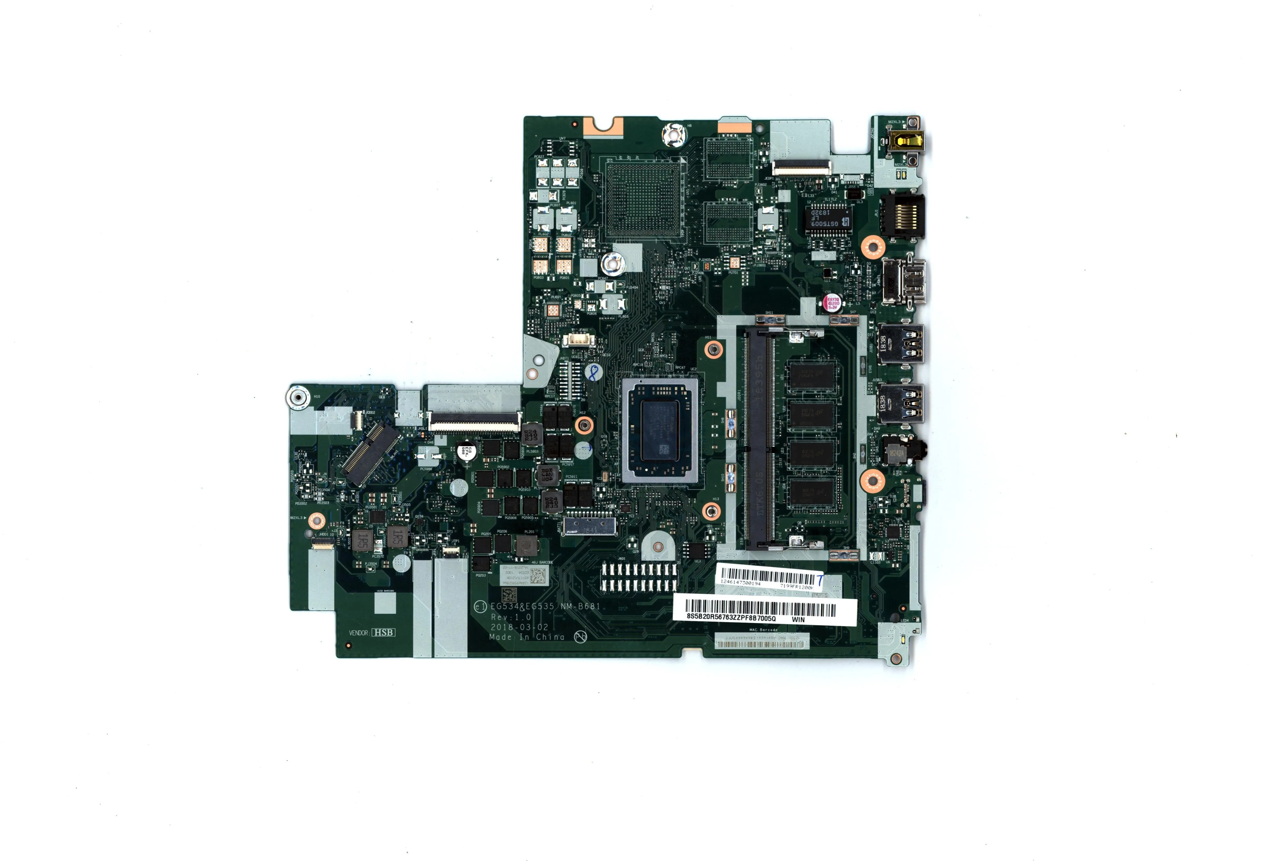 SN NM-B681 FRU 5B20R34275 CPU R72700U Model Number Multiple optional compatible EG534 EG535 ideapad 330-15ARR Laptop motherboard
SN NM-B681 FRU 5B20R34275 CPU R72700U Model Number Multiple optional compatible EG534 EG535 ideapad 330-15ARR Laptop motherboard