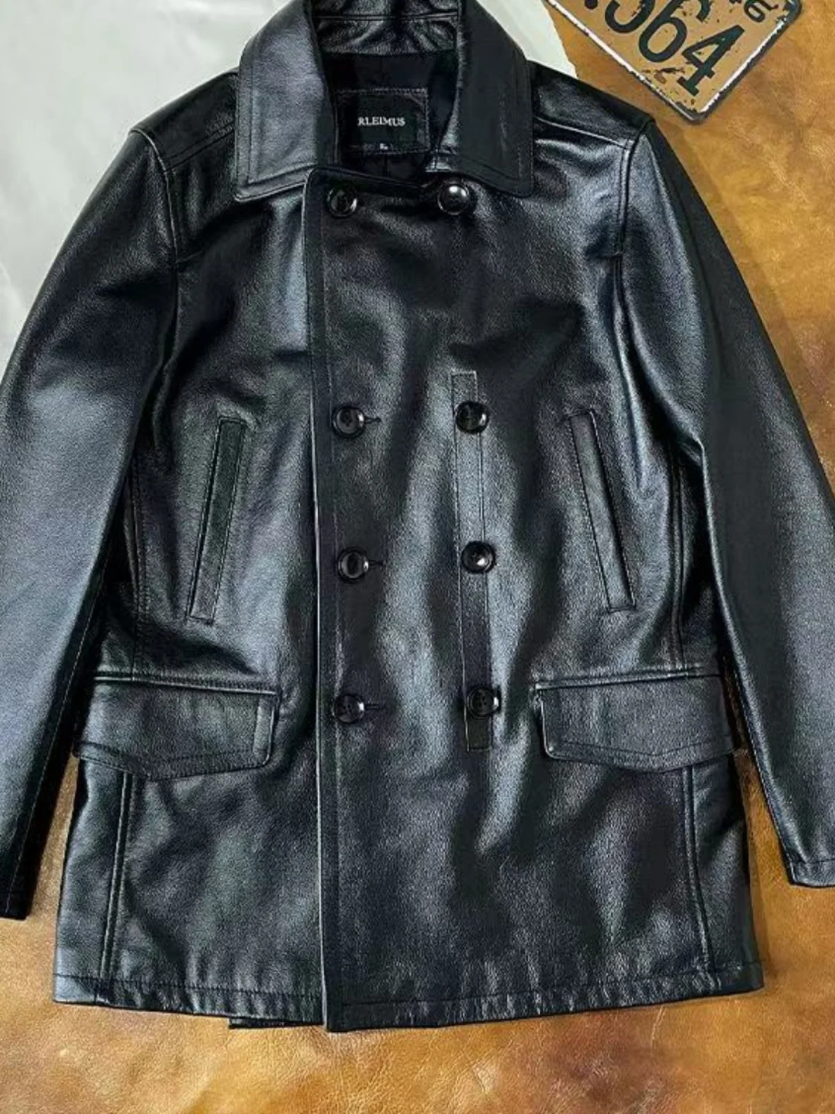 2024 Autumn New Sle Men's Long Coat Collar Leather Jaet Double Row Buttons Simple Versatile Haome Trendy Busin Casual
2024 Autumn New Sle Men's Long Coat Collar Leather Jaet Double Row Buttons Simple Versatile Haome Trendy Busin Casual