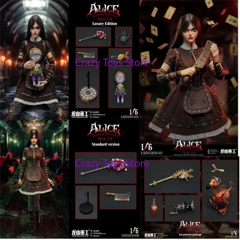 In Stock Longshan Heavy Industries LSZG2024-03 1/6 Scale Female Soldier Crazy Return 2.0 Alice 12-inch Action Figure
In Stock Longshan Heavy Industries LSZG2024-03 1/6 Scale Female Soldier Crazy Return 2.0 Alice 12-inch Action Figure