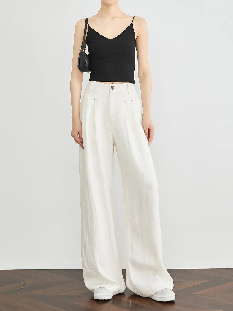 Брюки TUMPUS Ele Linen с широкими штанинами, женские, летние, тонкие, повседневные, белые, для офиса, с завышенной талией
Брюки TUMPUS Ele Linen с широкими штанинами, женские, летние, тонкие, повседневные, белые, для офиса, с завышенной талией