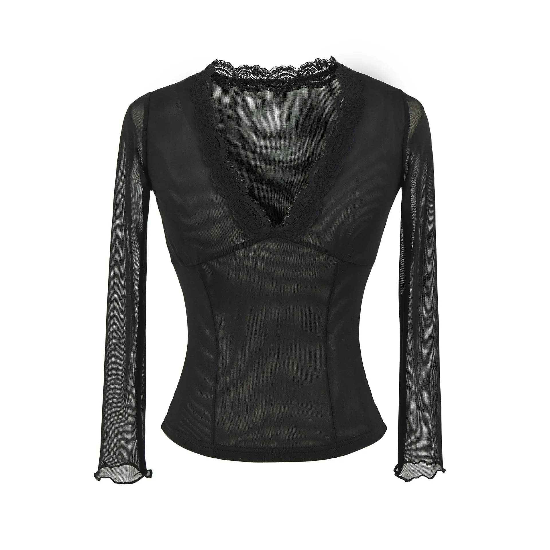 Purely Desirable Hot Girl Deep V-neck Lace Slim-fit Mesh Long-sleeve T-shirt Top Lace Long Sleeved T-shirt For Women Spring W60E
Purely Desirable Hot Girl Deep V-neck Lace Slim-fit Mesh Long-sleeve T-shirt Top Lace Long Sleeved T-shirt For Women Spring W60E