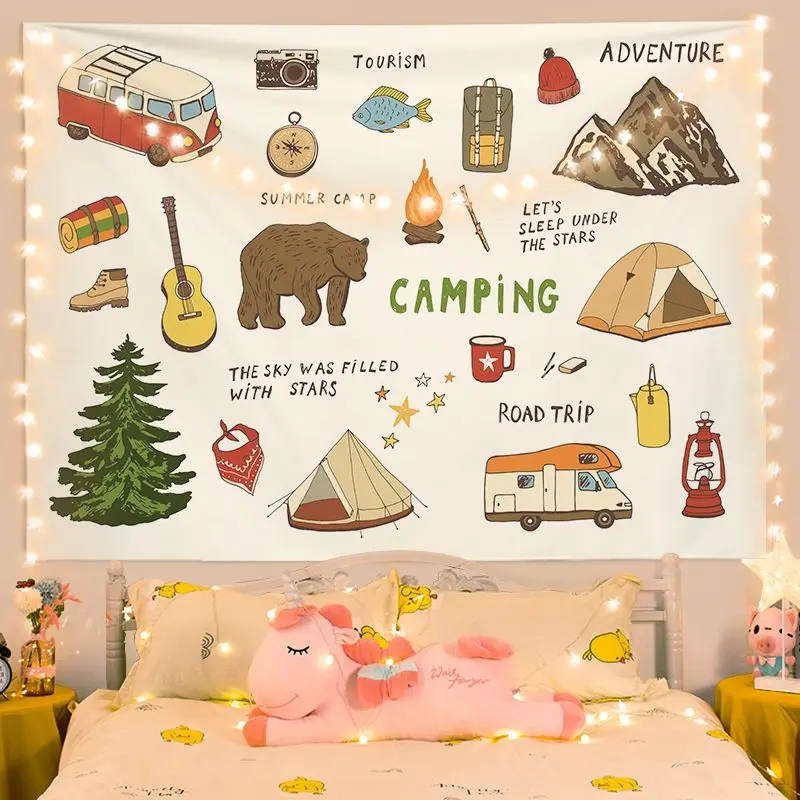 Nordic Ins Camping Aesthetic Retro Cloth Wall Hanging Bedside Bedroom Dormitory Large Background Fabric Wall Decoration Tapestry
Nordic Ins Camping Aesthetic Retro Cloth Wall Hanging Bedside Bedroom Dormitory Large Background Fabric Wall Decoration Tapestry