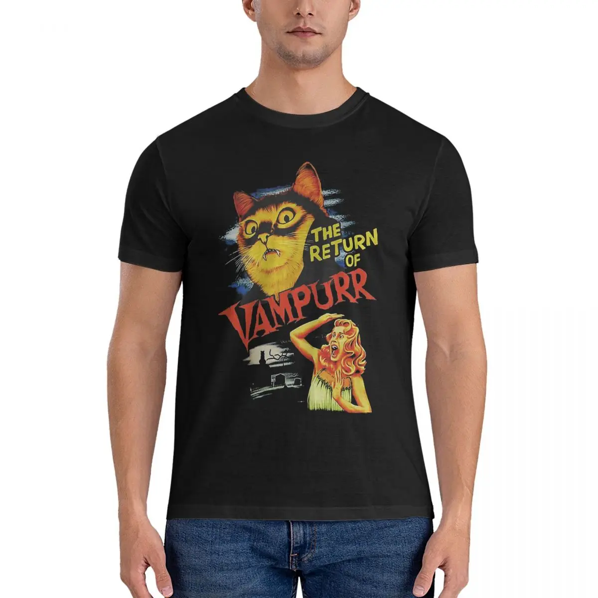 Мужские футболки с возвратом Vampurr, хлопковая одежда Vampurr, Винтажная футболка с коротким рукавом и круглым вырезом, летняя футболка
Мужские футболки с возвратом Vampurr, хлопковая одежда Vampurr, Винтажная футболка с коротким рукавом и круглым вырезом, летняя футболка