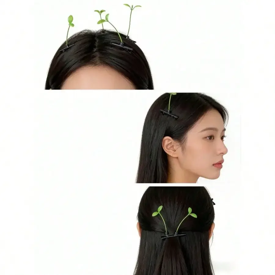 10pcs Green Bean Sprout Hair Clips, DIY Plant Hair Claw Clips For Daily & Party
10pcs Green Bean Sprout Hair Clips, DIY Plant Hair Claw Clips For Daily & Party
