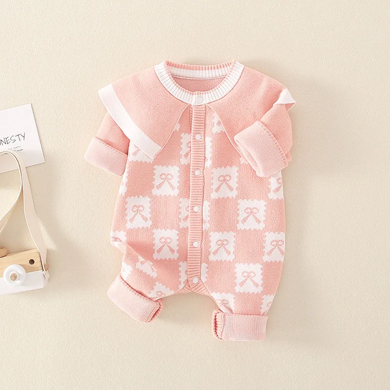 2026 Spring Toddler Girl Rompers Pink Bow Jacquard Knitting Newborn Girl Bodysuits Kids Baby Girl Jumpsuits Infant Girl Overalls
2026 Spring Toddler Girl Rompers Pink Bow Jacquard Knitting Newborn Girl Bodysuits Kids Baby Girl Jumpsuits Infant Girl Overalls