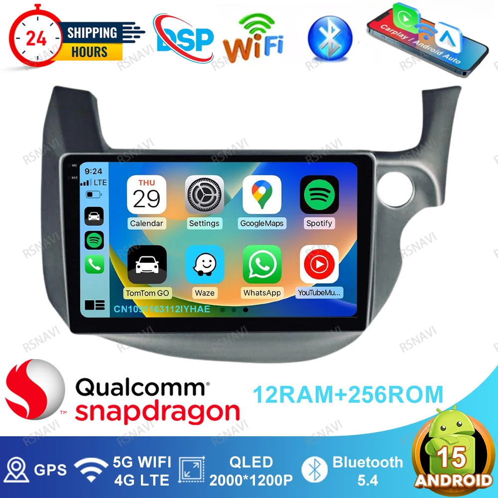 Android 15 Car Radio For Honda Fit Jazz 2007 2008 2009 - 2014 Golf Mk4 Automotive Tools Boat Accessories H7 Led Renault Megane 3
Android 15 Car Radio For Honda Fit Jazz 2007 2008 2009 - 2014 Golf Mk4 Automotive Tools Boat Accessories H7 Led Renault Megane 3