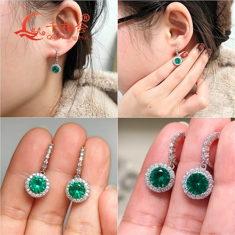 6.5mm lab Created Hydrothermal Emerald /YAG green halo white moissanite round 925 silver 10mm ear stud Earring gift dating
6.5mm lab Created Hydrothermal Emerald /YAG green halo white moissanite round 925 silver 10mm ear stud Earring gift dating