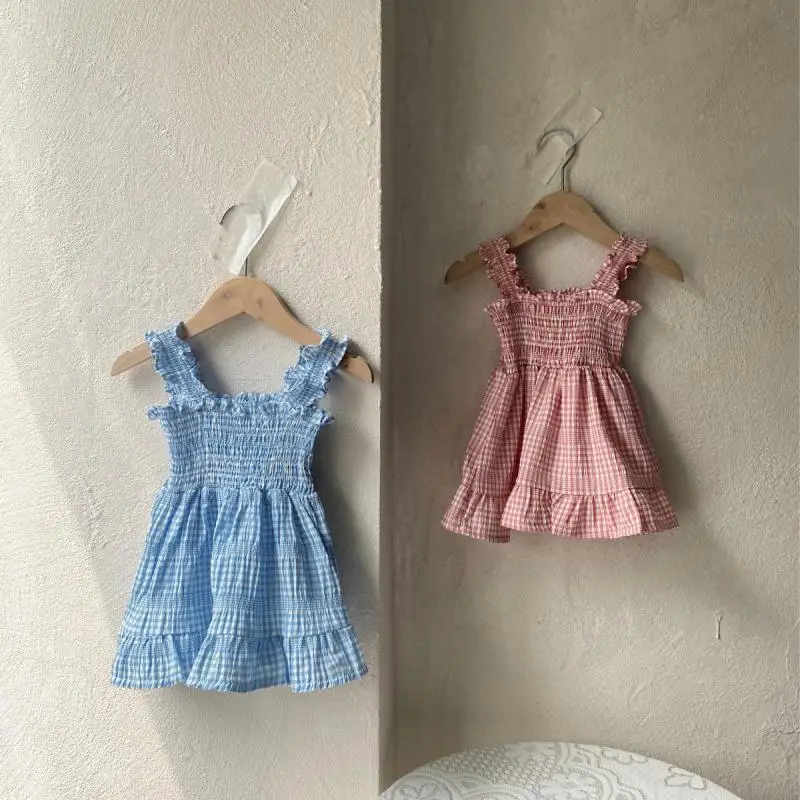 2026 Summer New Girls Sleeveless Sling Dress Cotton Children Princess Dress Baby Girl Cute Strap Plaid Dress Kids Clothes
2026 Summer New Girls Sleeveless Sling Dress Cotton Children Princess Dress Baby Girl Cute Strap Plaid Dress Kids Clothes