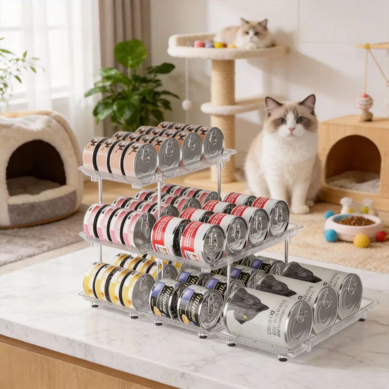 Multi-layer pet food storage rack, stackable beer and beverage shelf, freely combinable cat food display rack
Multi-layer pet food storage rack, stackable beer and beverage shelf, freely combinable cat food display rack
