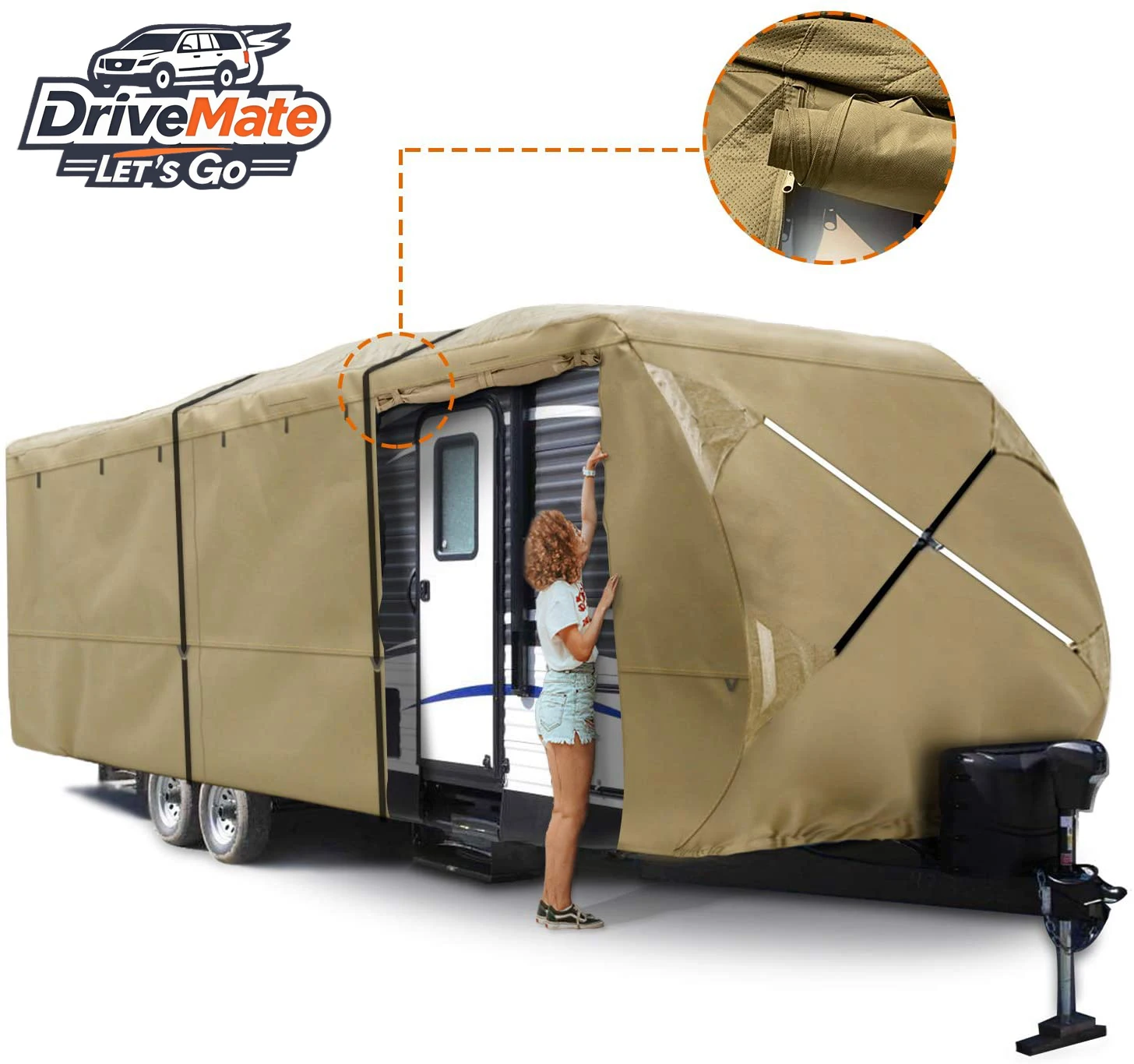Factory Direct Sales Waterproof Dustproof Caravan Camper Cover Sun Protection Travel Trailer RV Cover
Factory Direct Sales Waterproof Dustproof Caravan Camper Cover Sun Protection Travel Trailer RV Cover