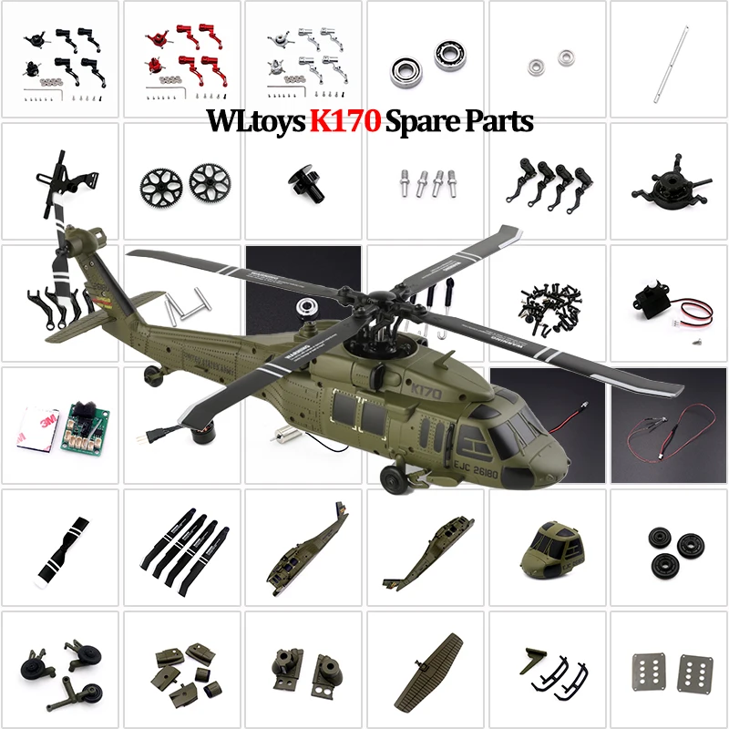 WLtoys XK K170 Parts Paddle / Bearing / Gear / Motor / Engine / Receiver / Servo / Cross Plate / Casing / Wheel / Main Shaft
WLtoys XK K170 Parts Paddle / Bearing / Gear / Motor / Engine / Receiver / Servo / Cross Plate / Casing / Wheel / Main Shaft
