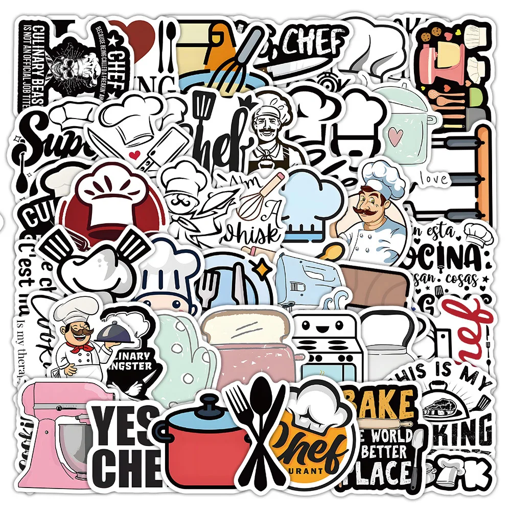 10/54PCS Chef and Kitchenware Stickers Personalized Graffiti Decoration Kitchen Supplies Cabinet Refrigerator Waterproof Decals
10/54PCS Chef and Kitchenware Stickers Personalized Graffiti Decoration Kitchen Supplies Cabinet Refrigerator Waterproof Decals