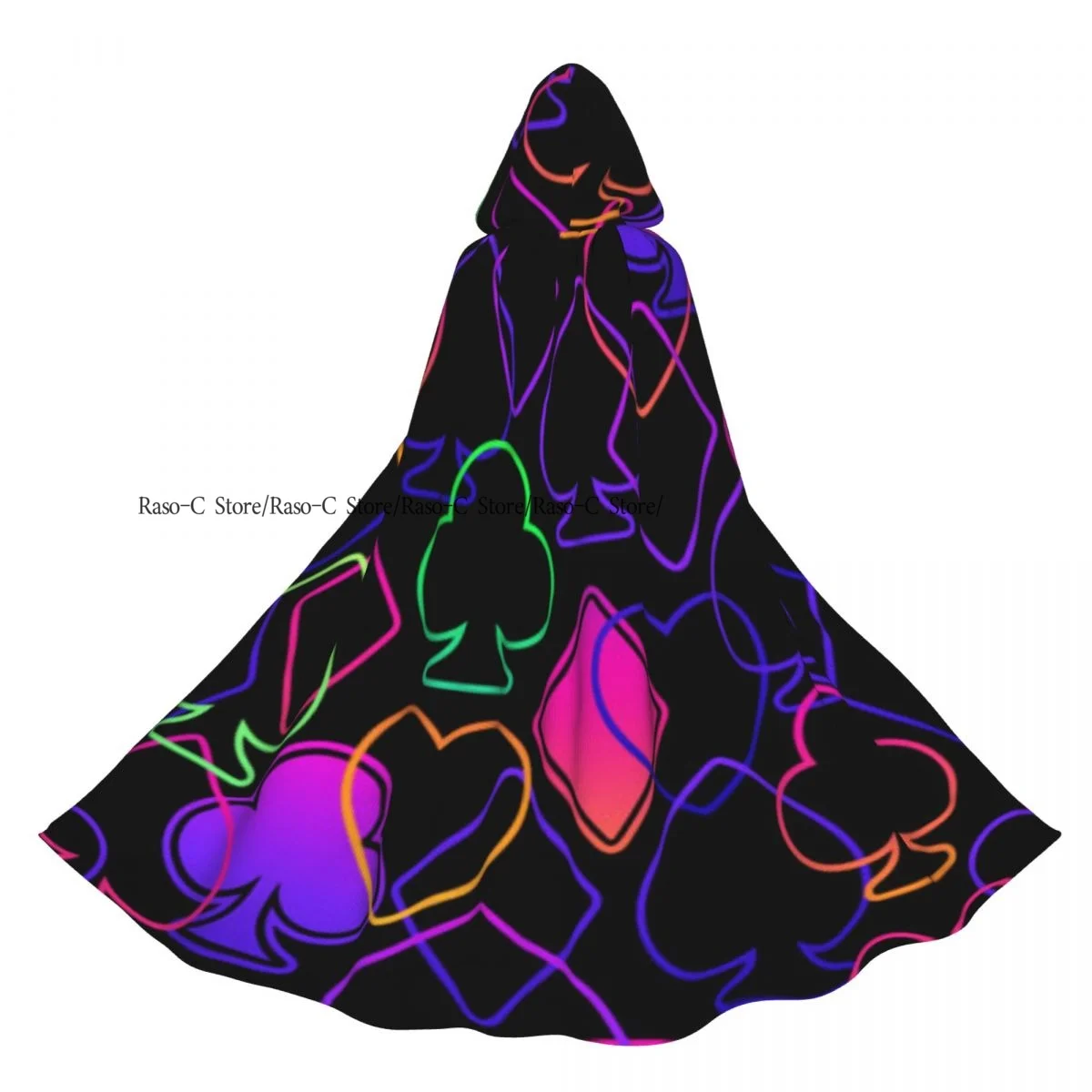 Adult Cloak Cape Hooded Colorful Poker Card Suits Medieval Costume Witch Wicca Vampire Elf Purim Carnival Party
Adult Cloak Cape Hooded Colorful Poker Card Suits Medieval Costume Witch Wicca Vampire Elf Purim Carnival Party