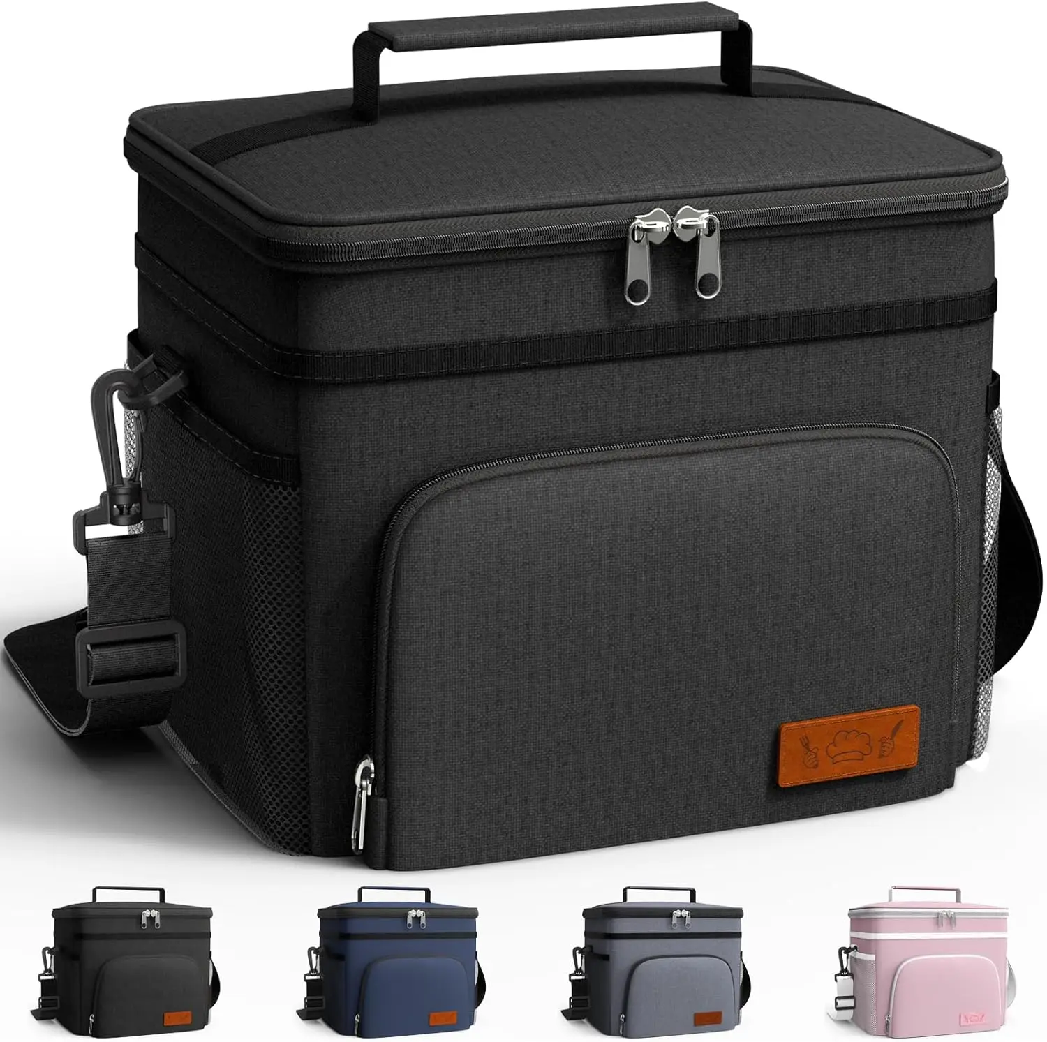 HOTOR Insulated Lunch Box for Men & Women - Leak-Proof Cooler Lunch Bag with 4 Pockets, Adjustable Strap, Ideal for Work, Picnic, Travel - Medium, Black, 10.2"×6.9"×8.5"
HOTOR Insulated Lunch Box for Men & Women - Leak-Proof Cooler Lunch Bag with 4 Pockets, Adjustable Strap, Ideal for Work, Picnic, Travel - Medium, Black, 10.2"×6.9"×8.5"