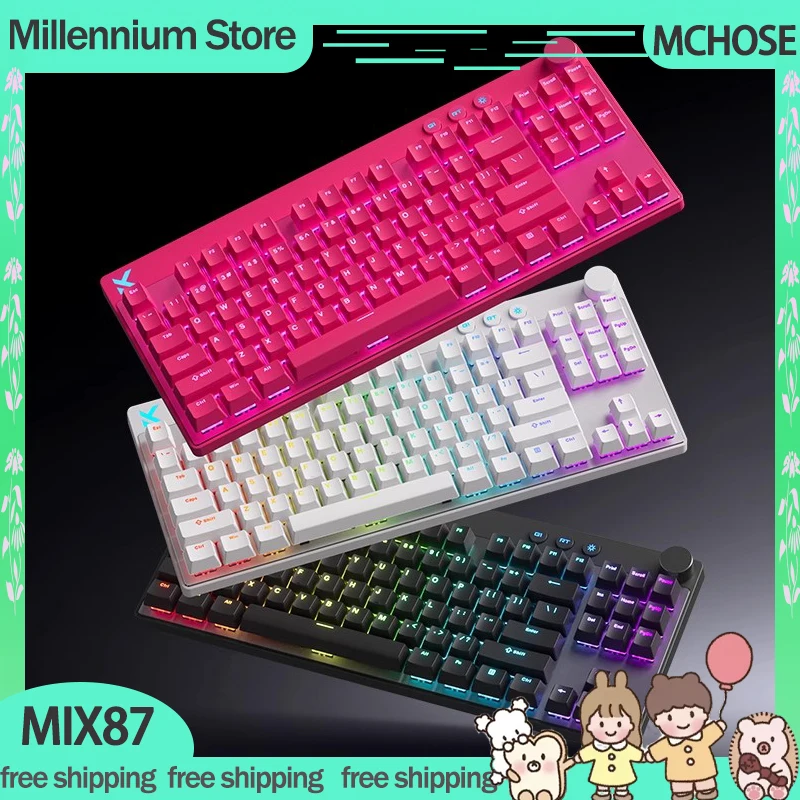 MCHOSE MIX87 Hell Effect Gaming Keyboard Magnetic Switch Low Latency 0.001mm Rapid Trigger ADC Link 0.08ms Dynamic RGB Keyboard
MCHOSE MIX87 Hell Effect Gaming Keyboard Magnetic Switch Low Latency 0.001mm Rapid Trigger ADC Link 0.08ms Dynamic RGB Keyboard
