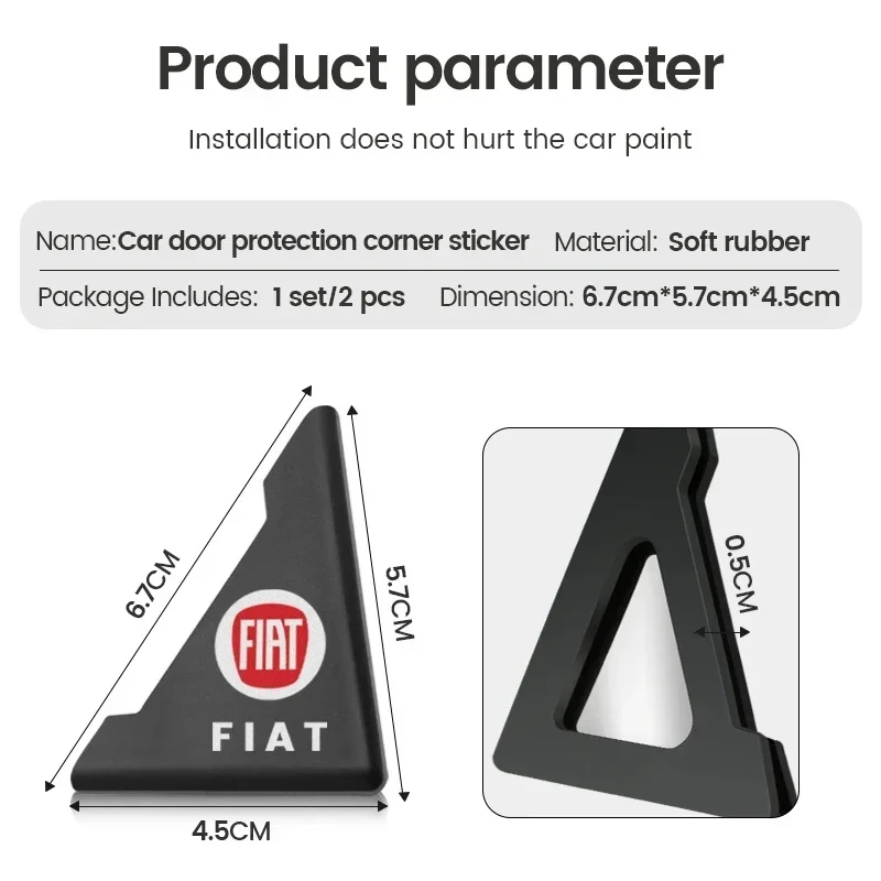 2Pcs Premium Car Door Corner Protector Sticker for Fiat Abarth 500e Tipo 500 500x Panda Punto 500L Doblo Anti-Scratch Auto Parts
2Pcs Premium Car Door Corner Protector Sticker for Fiat Abarth 500e Tipo 500 500x Panda Punto 500L Doblo Anti-Scratch Auto Parts