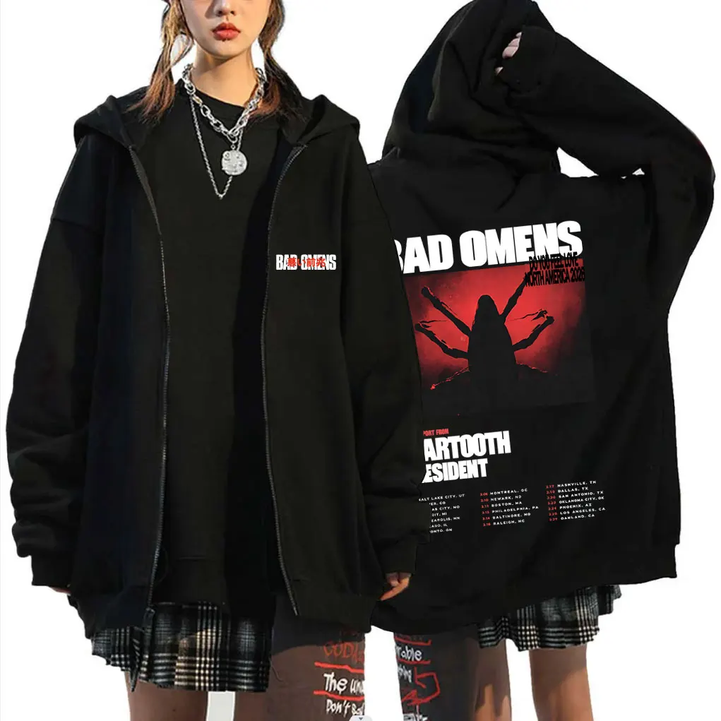 Rock Band Bad Omens Do You Feel Love Tour 2026 Zipper Hoodie Men Women Vintage Oversized Zip Up Jacket Men's Zip Up Sweatshirt
Rock Band Bad Omens Do You Feel Love Tour 2026 Zipper Hoodie Men Women Vintage Oversized Zip Up Jacket Men's Zip Up Sweatshirt