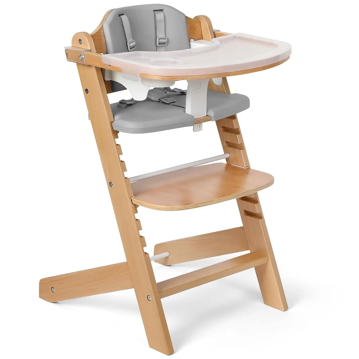 3-in-1 Convertible Natural Wooden High Chair for Babies & Toddlers 3-Tier Remove & 2 Adjustable Wood Tray & 8 Levels
3-in-1 Convertible Natural Wooden High Chair for Babies & Toddlers 3-Tier Remove & 2 Adjustable Wood Tray & 8 Levels