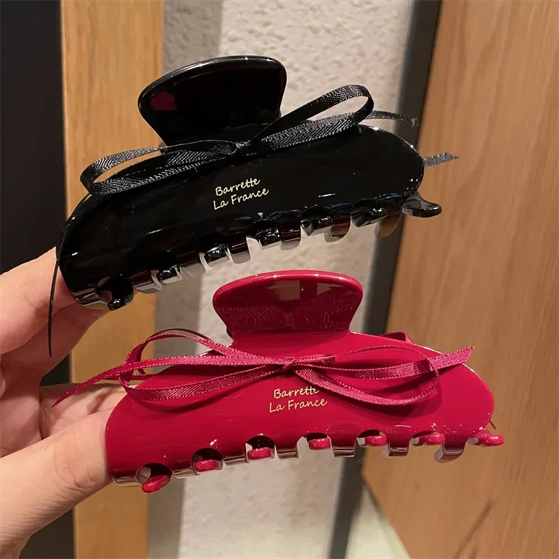 NC 10CM Ribbon Bow Ballet Hair Claw Acetate Claw Clip Red French Logo Retro Geometric Crab Hair Clip for Women Hair Accessories
NC 10CM Ribbon Bow Ballet Hair Claw Acetate Claw Clip Red French Logo Retro Geometric Crab Hair Clip for Women Hair Accessories